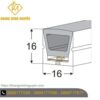 [Giá cho 1 mét] Ống Silicon 1616 định hình đèn led dây lắp nổi chuyên dụng cho thì công nội thất, trần thạch cao