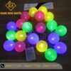 Đèn trang trí Noel, Giáng Sinh - Bộ 20 đèn banh chỉ tròn nhiều màu, có chớp, không đổi màu - có bọc nhựa chống nước