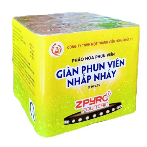 Pháo hoa bộ quốc phòng, giàn phun hoa, giàn phun viên