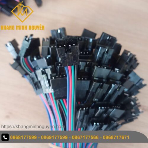 Rắc nối 4 chân đực cái chuyên dùng cho led RGB và các thiết bị điện tử