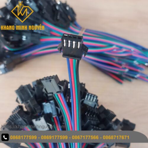 Rắc nối 4 chân đực cái chuyên dùng cho led RGB và các thiết bị điện tử