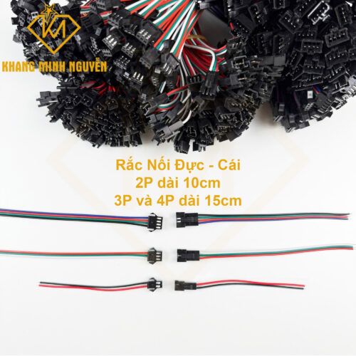 Jack nối, rắc nối nhanh 2 PIN - 3 PIN - 4PIN tương thích với nhiều thiết bị điện, điện tử