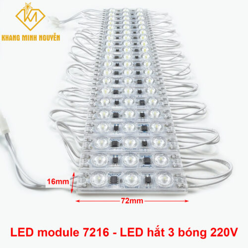 LED hắt 3 bóng 220V - LED module 220V 3 bóng 7216 siêu sáng