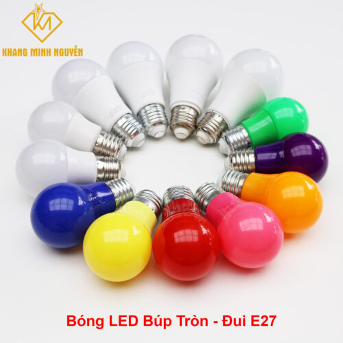 Bóng đèn búp tròn 3W|5W|7W|9W ánh sáng trắng 6000K, vàng 3000K đuôi E27, trang trí, đèn bàn học, đèn chuôi tròn