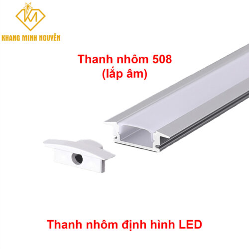 (Combo) Thanh nhôm định hình led dây 508 chuyên dụng cho thi công đèn LED