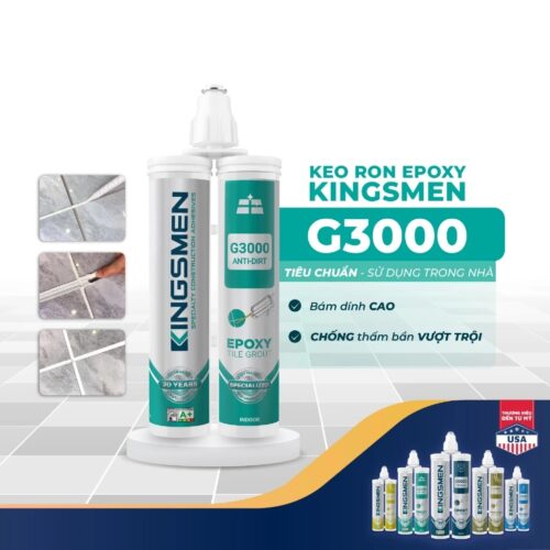 Keo chà ron, keo chít mạch 2 thành phần Kingsmen G3000 dùng trong nhà