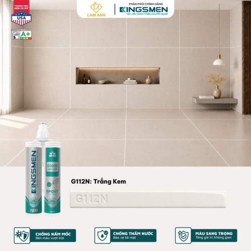Keo chà ron, keo chít mạch 2 thành phần Kingsmen G3000 dùng trong nhà