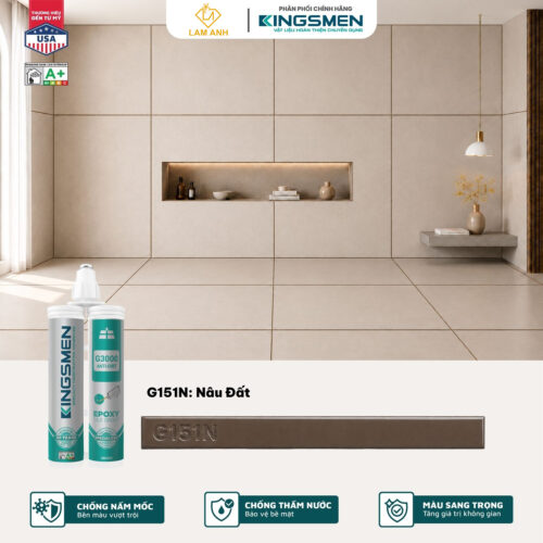 Keo chà ron, keo chít mạch 2 thành phần Kingsmen G3000 dùng trong nhà