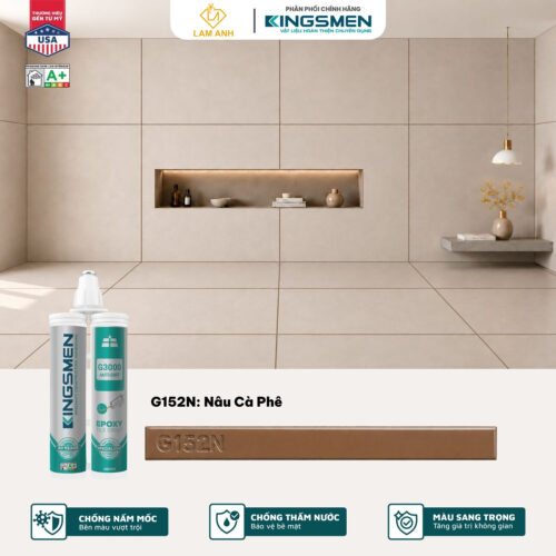 Keo chà ron, keo chít mạch 2 thành phần Kingsmen G3000 dùng trong nhà