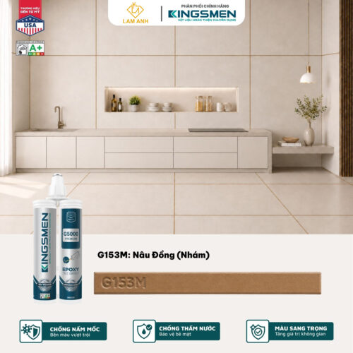Keo chà ron, keo chít mạch 2 thành phần Kingsmen G5000 dùng trong nhà
