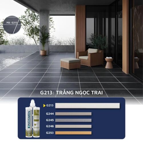 Keo chà ron, keo chít mạch 2 thành phần Kingsmen G6000 dùng ngoài trời