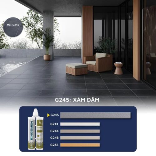 Keo chà ron, keo chít mạch 2 thành phần Kingsmen G6000 dùng ngoài trời
